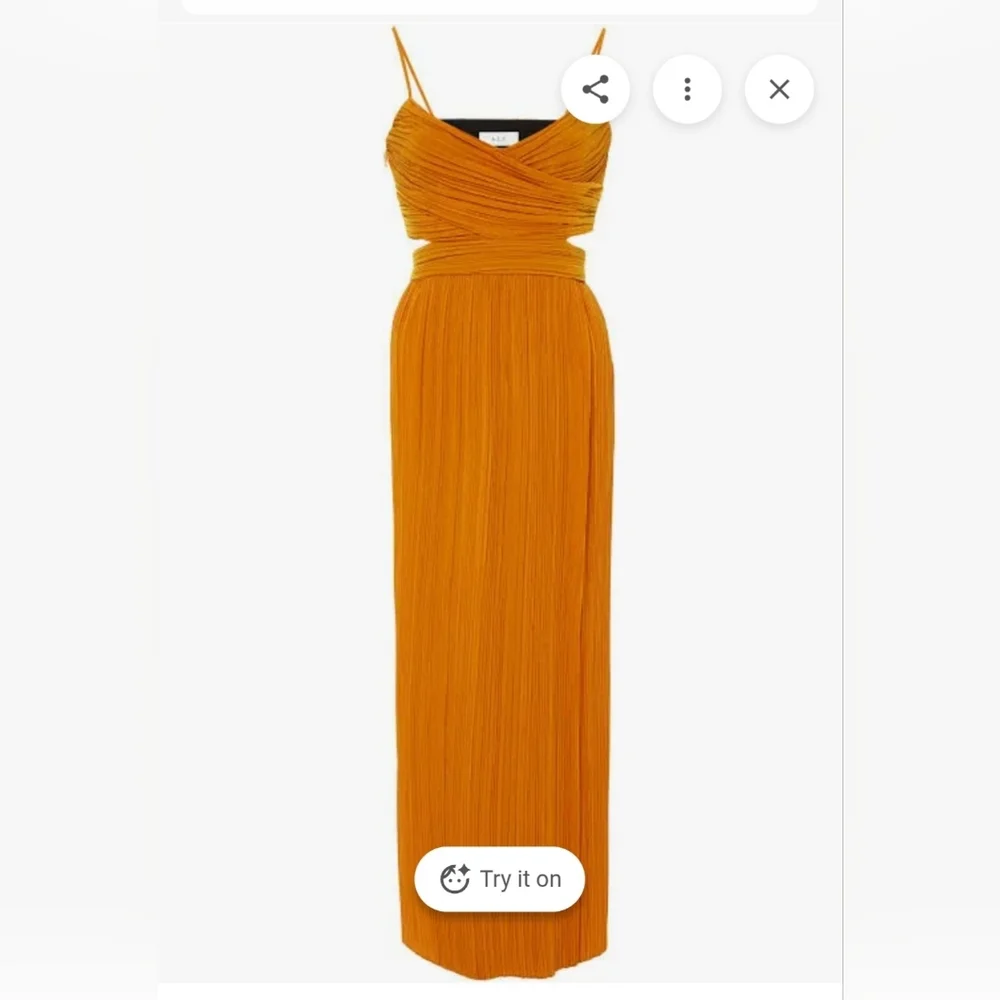 A.L.C. Strapless Merrygold / Orange Maxi Dress Size 6 - Picture 1 of 8
